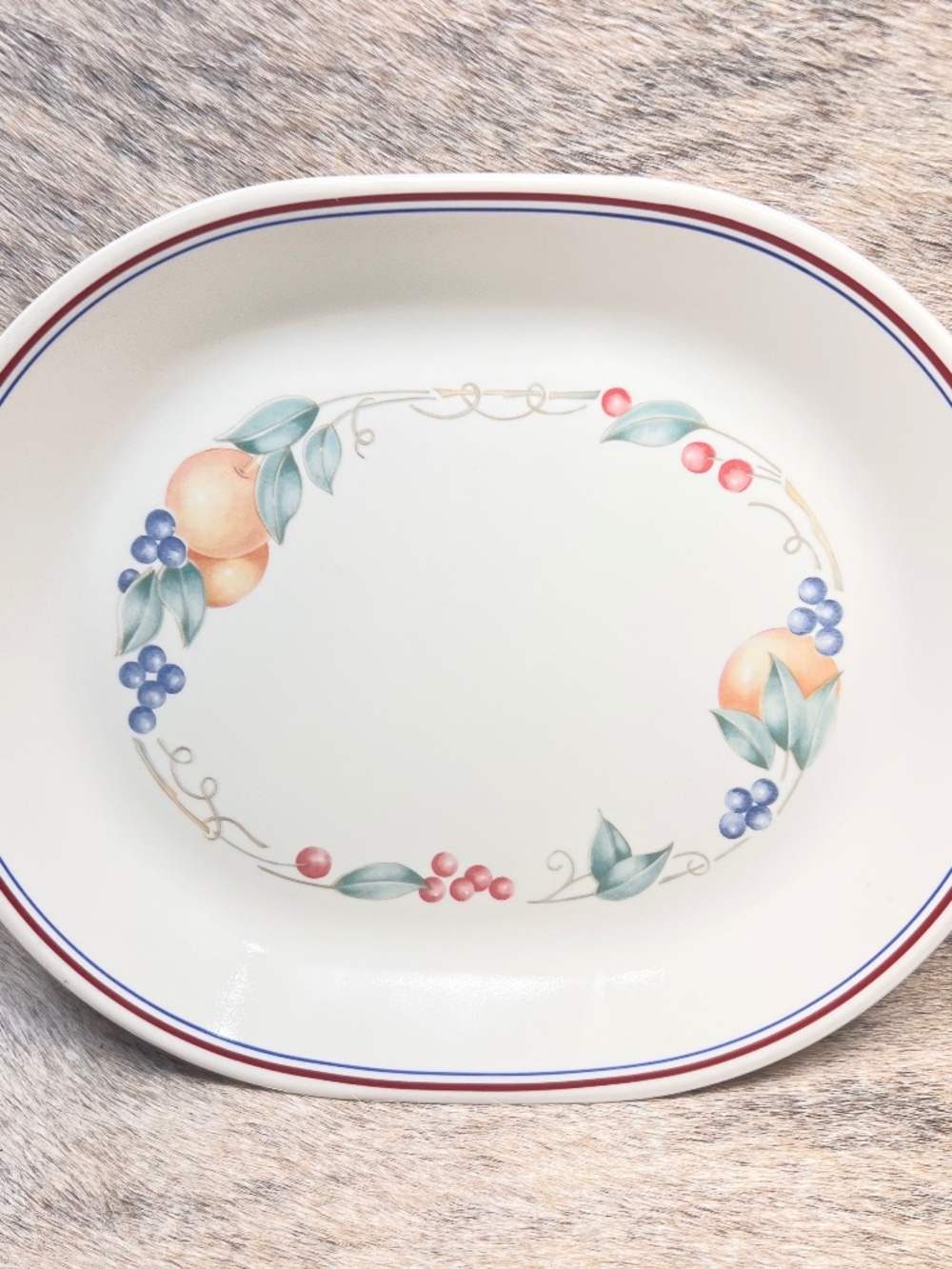 Vintage Corelle Abundance Oval Serving Platter